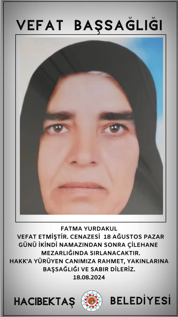 Fatma Yurdakul Vefat ve Başsağlığı