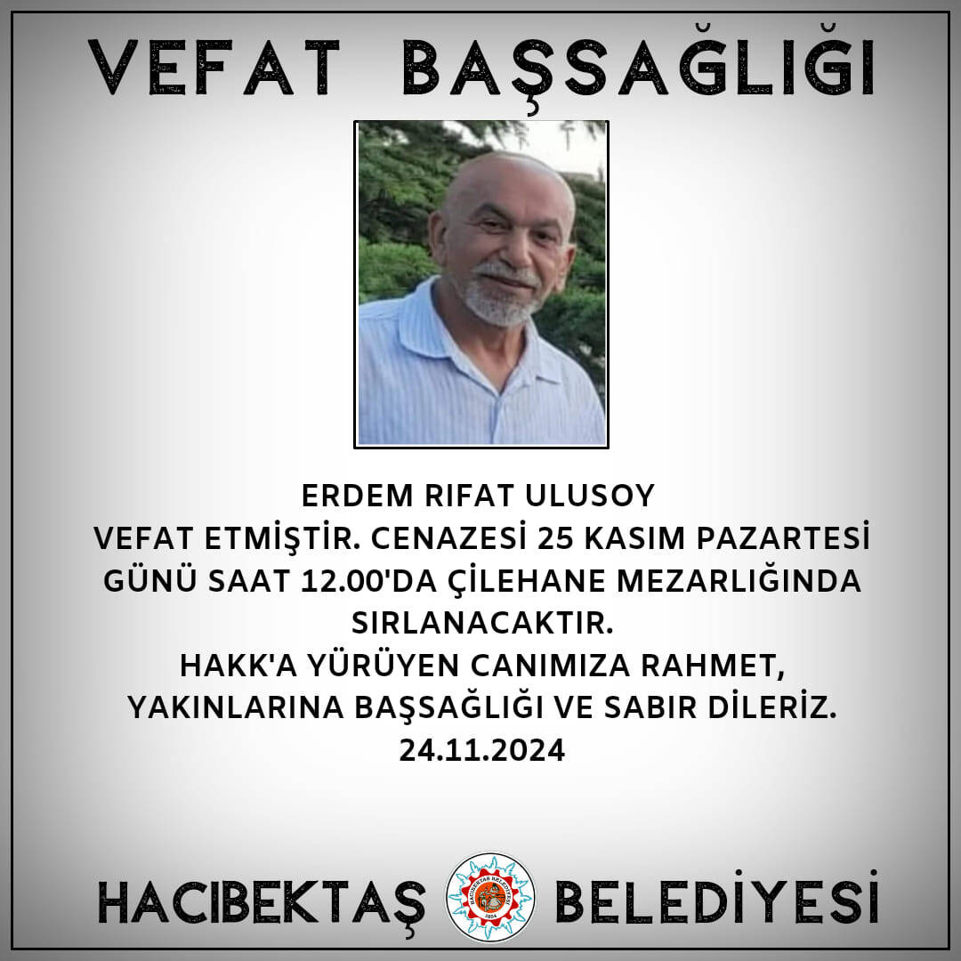 Erdem Rıfat ULUSOY Vefat ve Başsağlığı