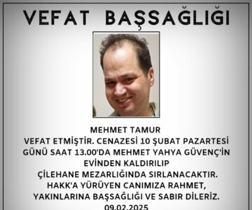 Mehmet Tamur Vefat ve Başsağlığı