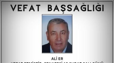 Ali ER Vefat ve Başsağlığı